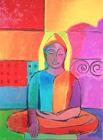 Budda, acrylic on canvas by Betsie Molinsky