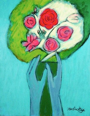 Embracing Life, acrylic on canvas by Betsie Molinsky