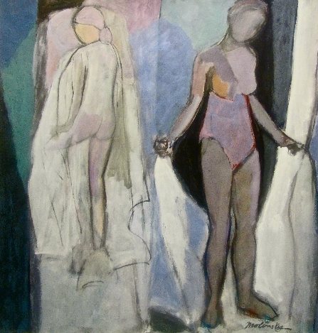 Spa #3, acrylic on paper by Betsie Molinsky