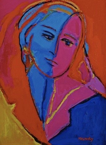 Madonna, acrylic on canvas