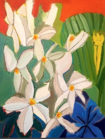 Rachel's Bridal Bouquet, acrylic on canvas