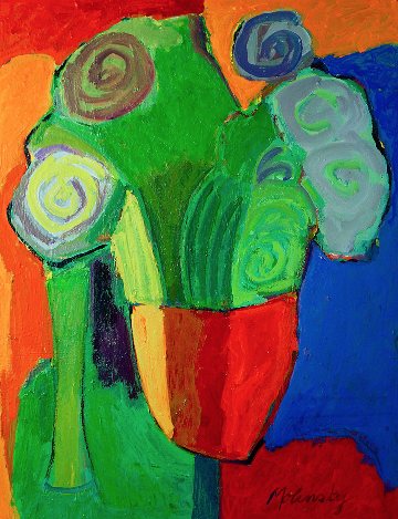Still Life with Flowers, acrylic on canvas