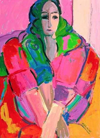 Woman in Pink, acrylic on canvas